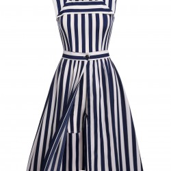 Navy  Stripes Sailor Romper & Skirt