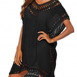 Solid Cut Out Bohemian Cover Up