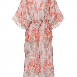 Pink  Coral Lace-Up Cover Up