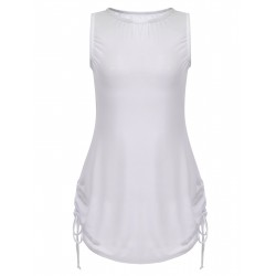  Solid Wrap Translucent Drawstring Cover-Up