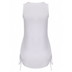  Solid Wrap Translucent Drawstring Cover-Up